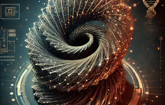 Ein finsterer, stilisierter Quantencomputer schwebt bedrohlich wie ein technischer Sturm über einem zerbrechenden digitalen Schlüssel – ein treffendes Sinnbild für die drohende Übermacht von Quantencomputern und die verzweifelte Notwendigkeit, alte Kryptographie zu retten, bevor sie endgültig in die digitale Vergessenheit gepustet wird.