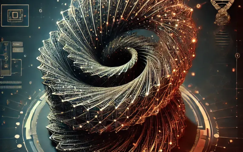 Ein finsterer, stilisierter Quantencomputer schwebt bedrohlich wie ein technischer Sturm über einem zerbrechenden digitalen Schlüssel – ein treffendes Sinnbild für die drohende Übermacht von Quantencomputern und die verzweifelte Notwendigkeit, alte Kryptographie zu retten, bevor sie endgültig in die digitale Vergessenheit gepustet wird.